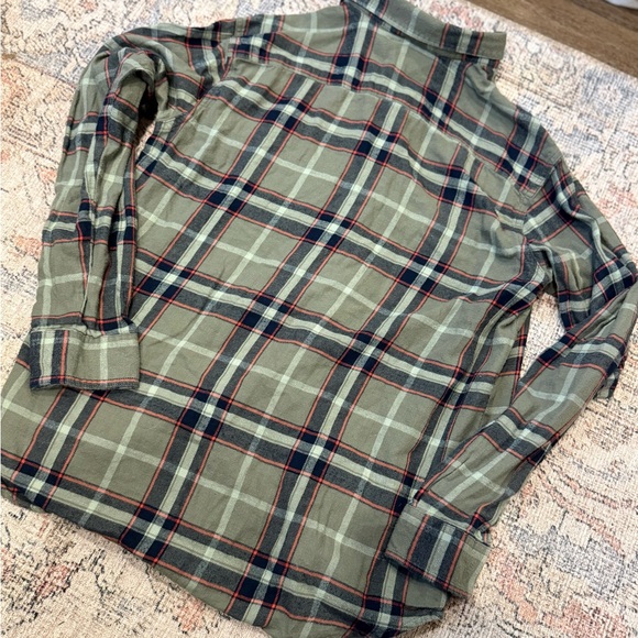 Columbia Men's Olive Plaid Button Down Shirt - Picture 5 of 6